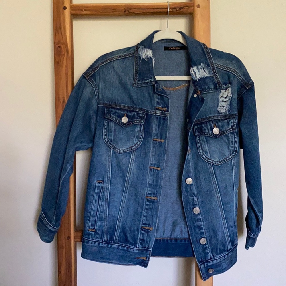 Oversized jean jacket